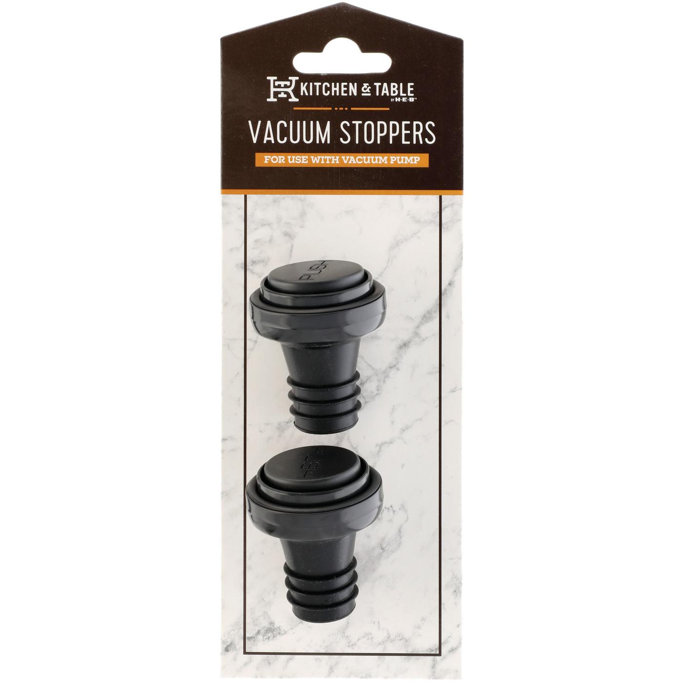 Kitchen & Table by H-E-B Vacuum Stoppers - Black; image 1 of 2