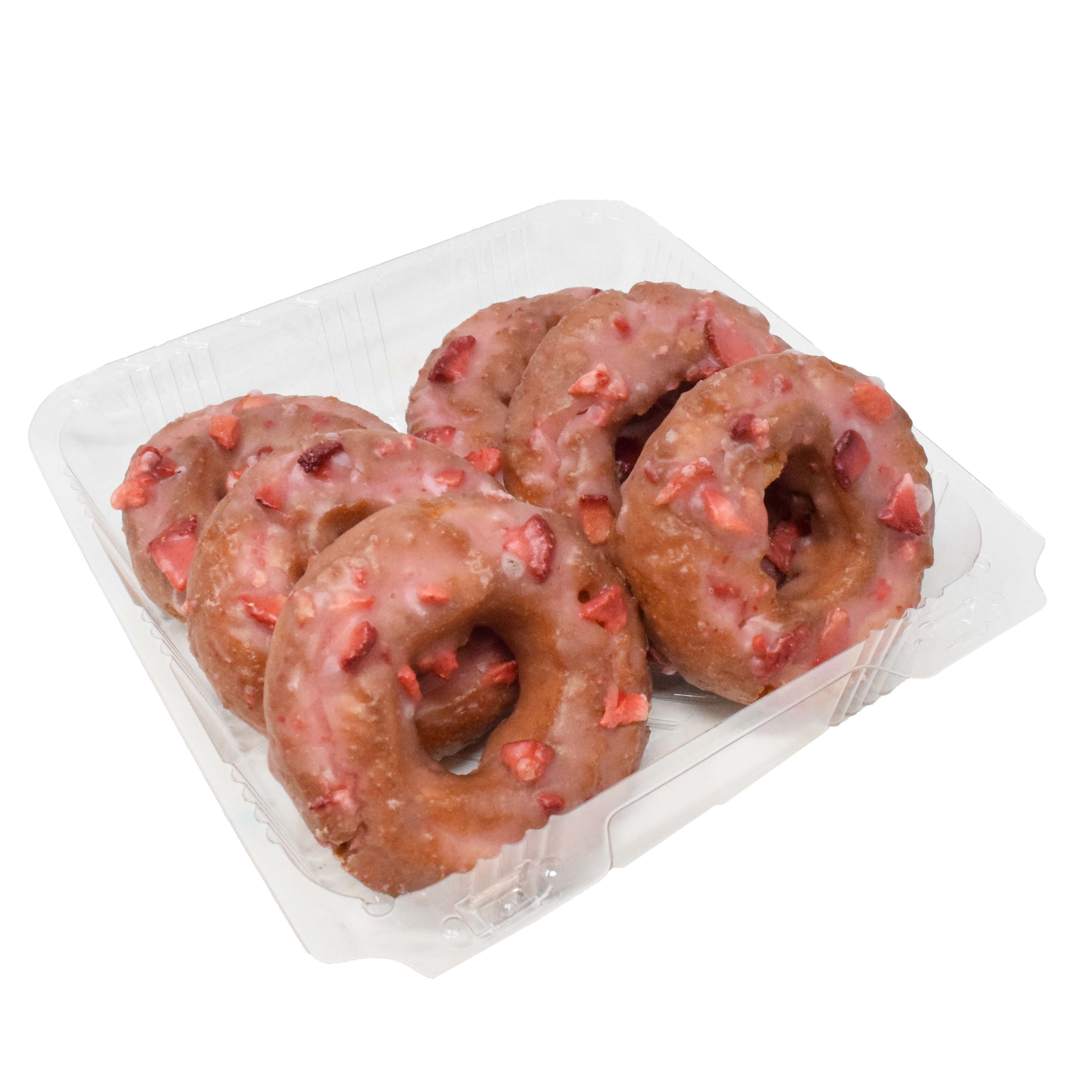 HEB Bakery Sour Cream Strawberry Flavored Glazed Donuts Shop