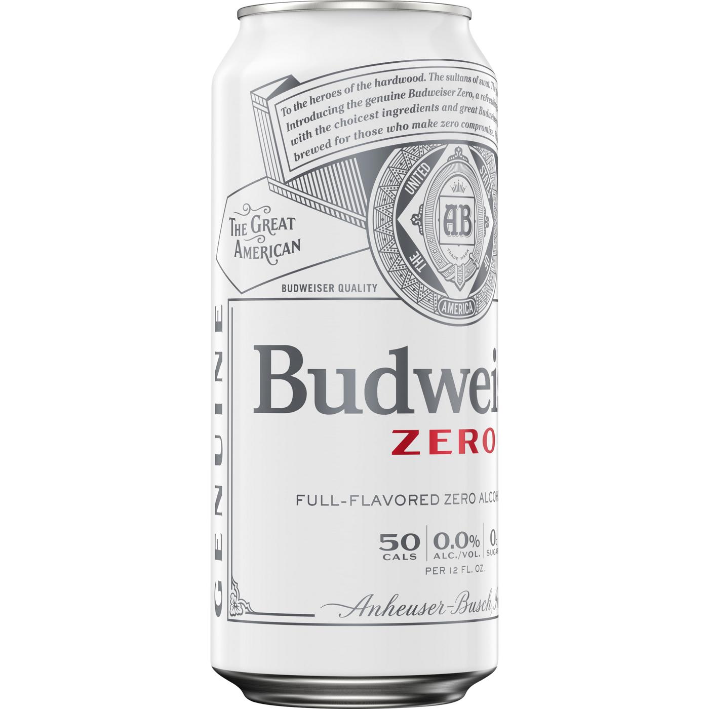 Budweiser Zero 16 oz Cans; image 1 of 2