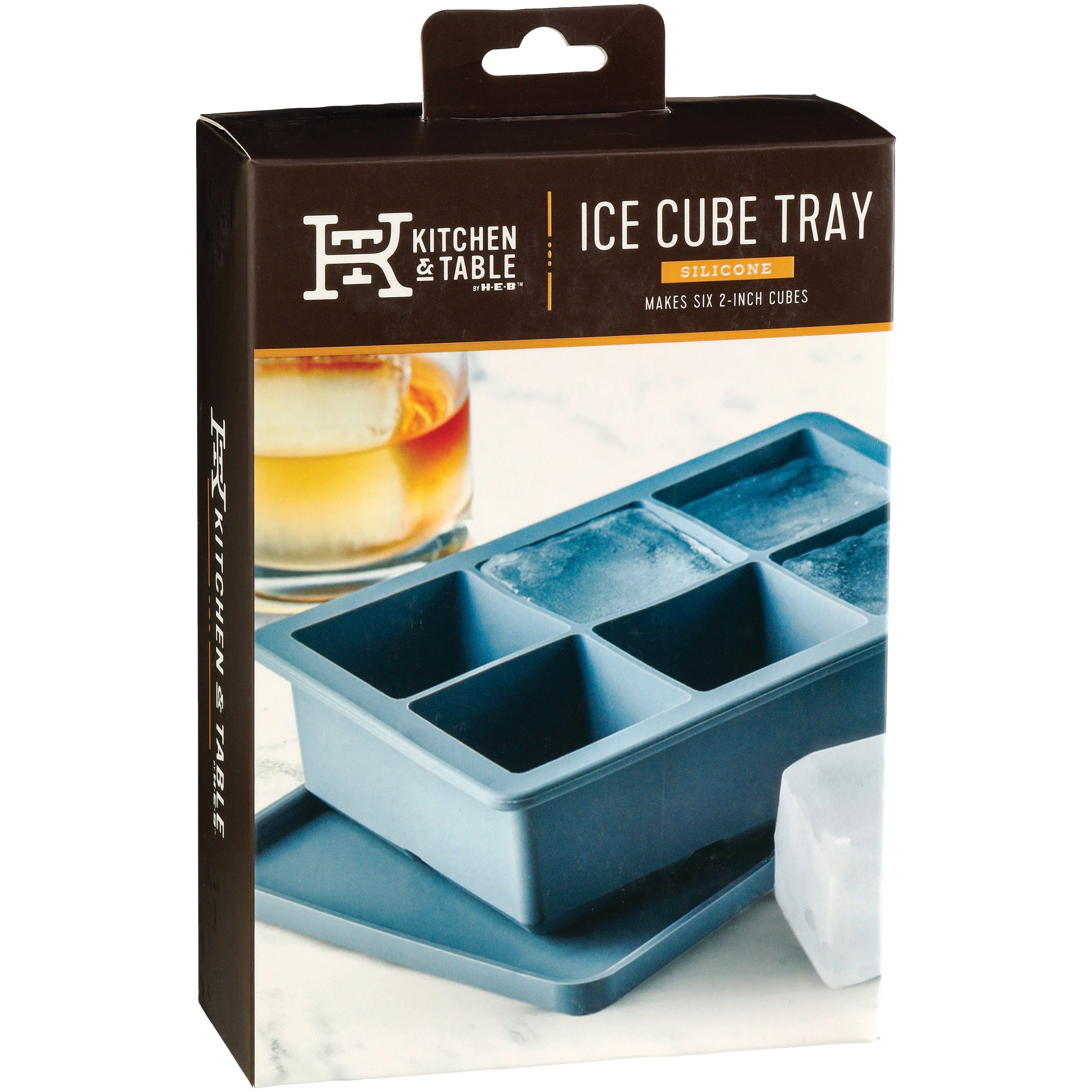 Kitchen & Table by H-E-B 6 Cavity Silicone Ice Cube Tray with Lid