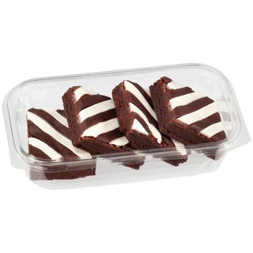 H-E-B Bakery Gourmet Fudge & Cream Cheese-Iced Brownies, 4 ct
