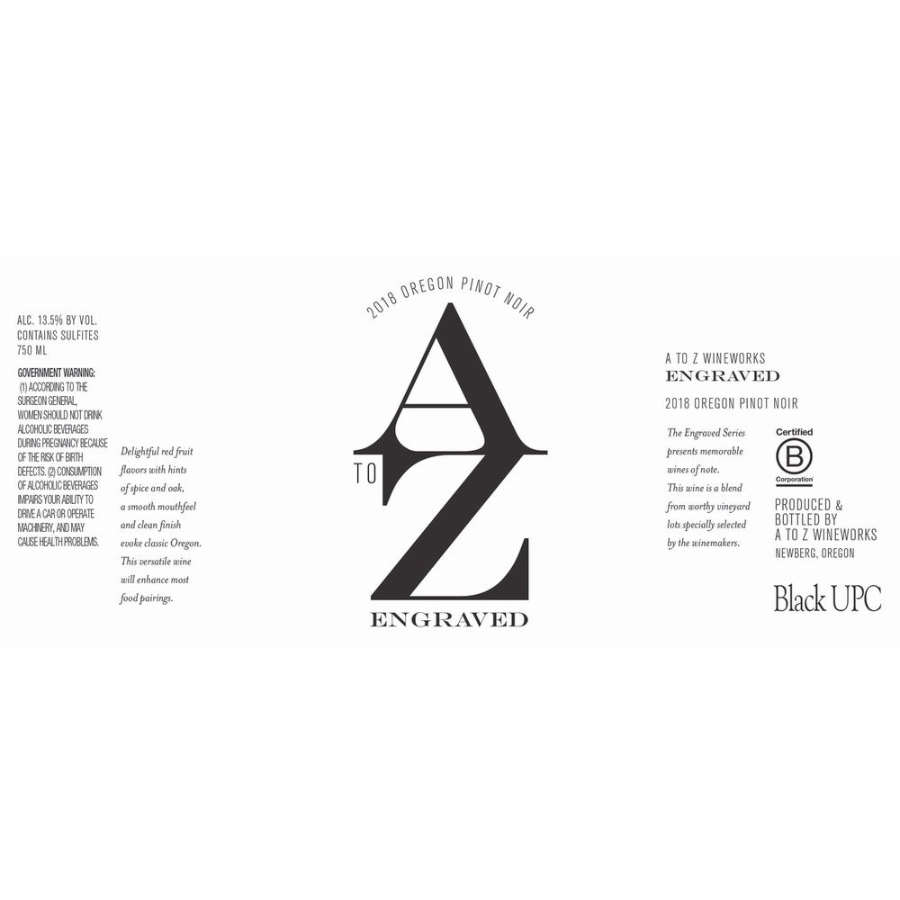 A to Z Engraved Pinot Noir Oregon Red Wine - Shop Wine at H-E-B