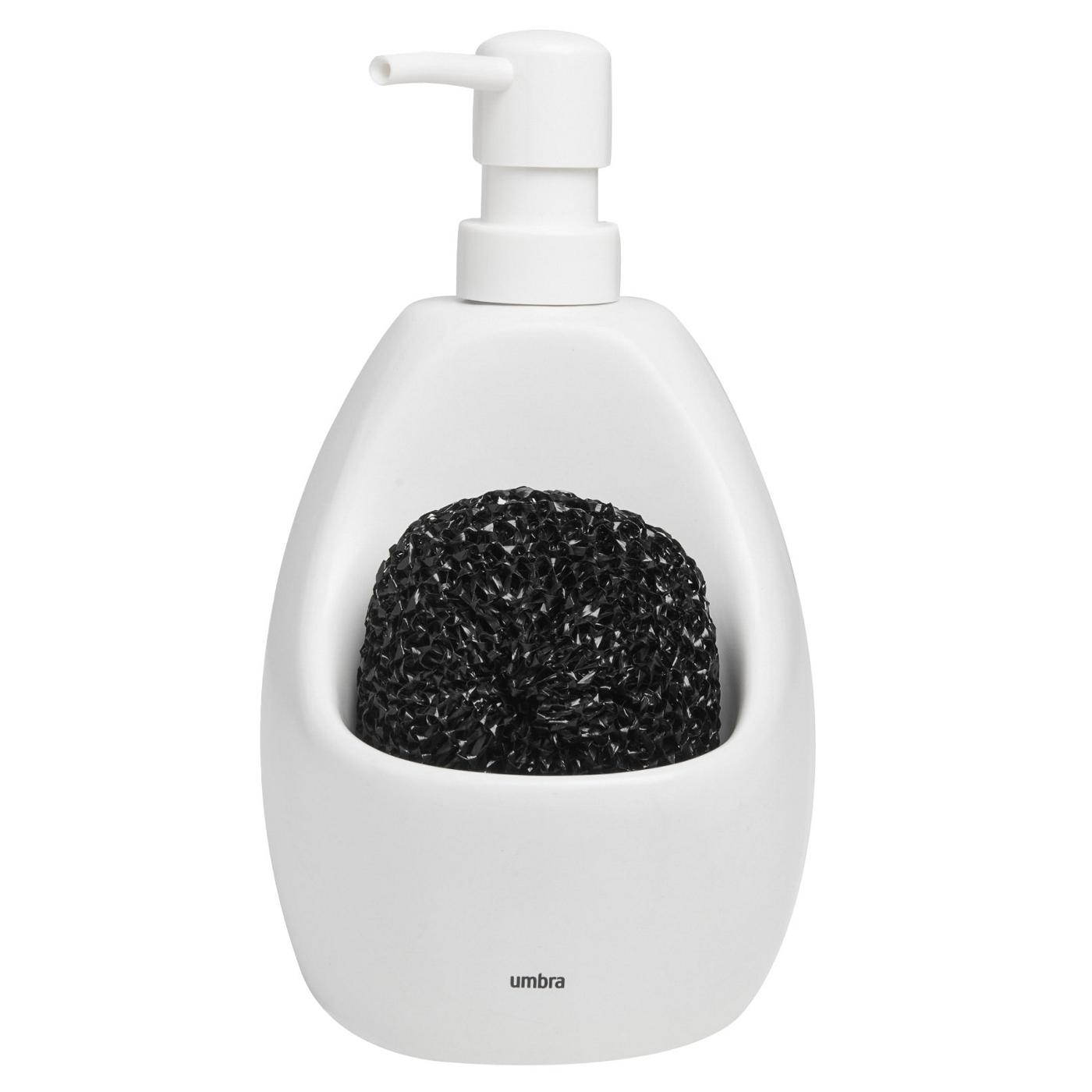 Umbra Joey Soap Pump & Scrubby - White; image 1 of 6