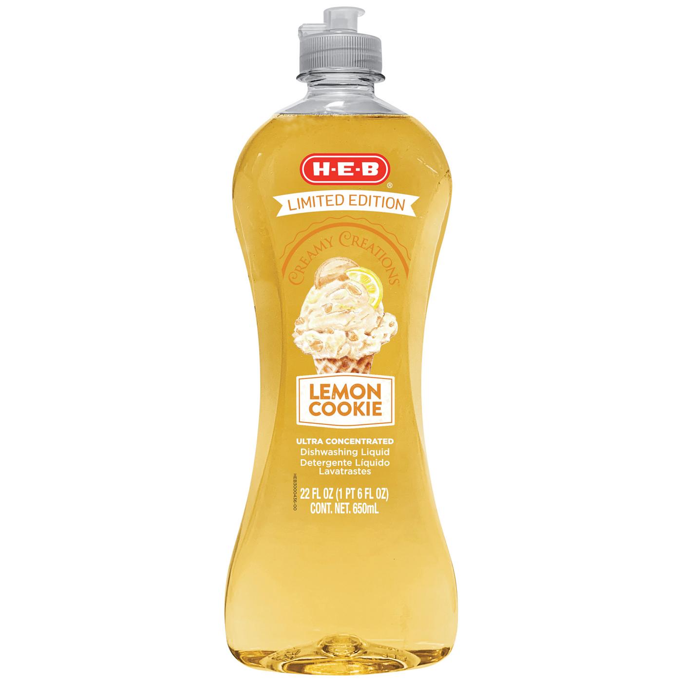 H-E-B Limited Edition Ultra Concentrated Creamy Creations Lemon Cookie Dish Soap; image 1 of 3