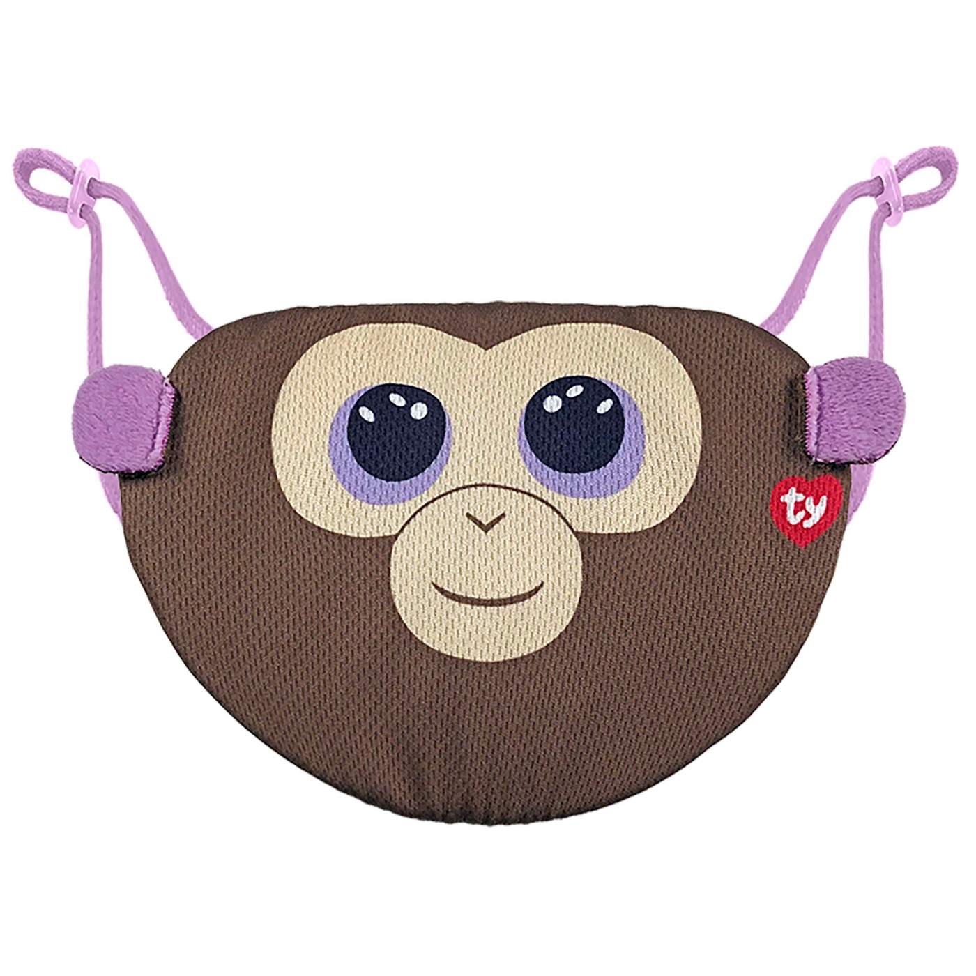 ty Beanie Boo Coconut-Brown Monkey Protective Face Mask; image 1 of 2