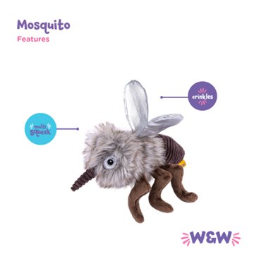 Woof & Whiskers Plush Dog Toy - Mosquito