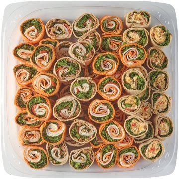 H-E-B Deli Large Party Tray - Assorted Hummus Wraps, 64 ct