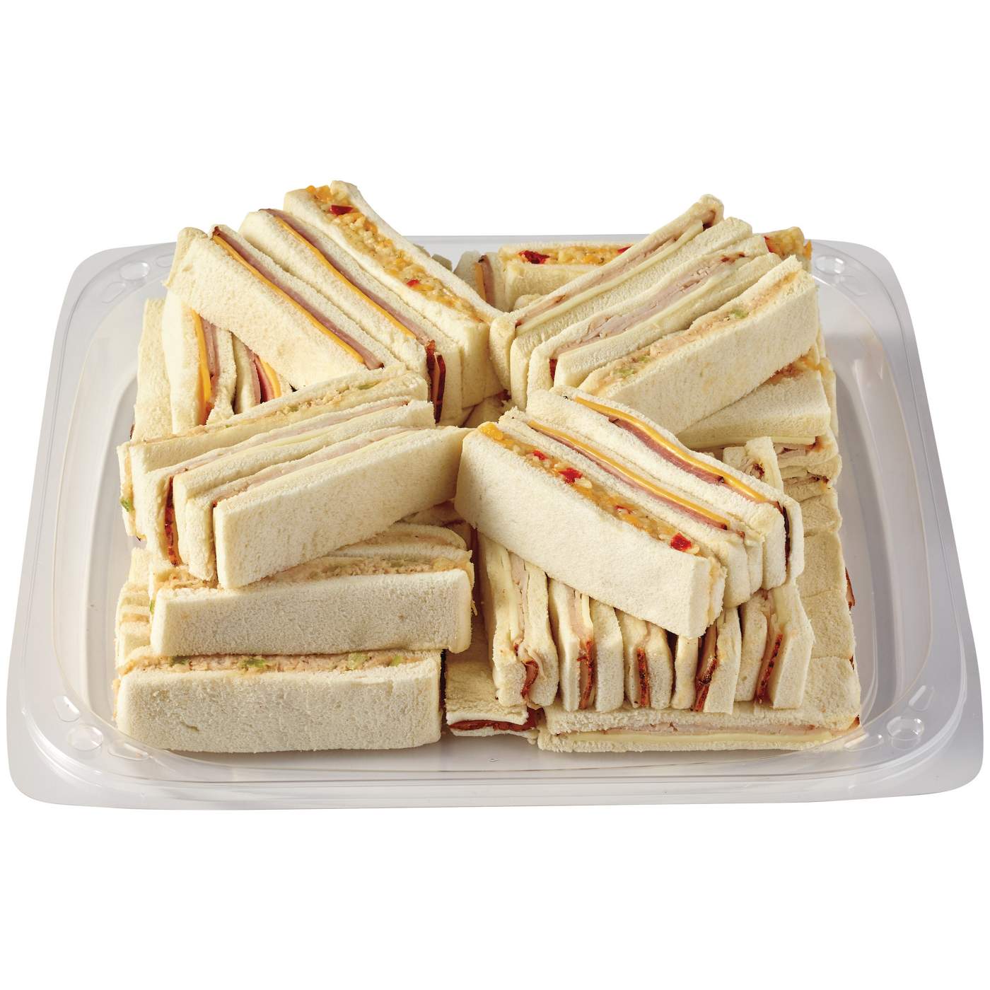 H-E-B Deli Medium Party Tray - Gourmet Finger Sandwiches; image 1 of 2