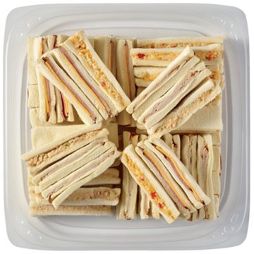 H-E-B Deli Medium Party Tray - Gourmet Finger Sandwiches, 48 ct