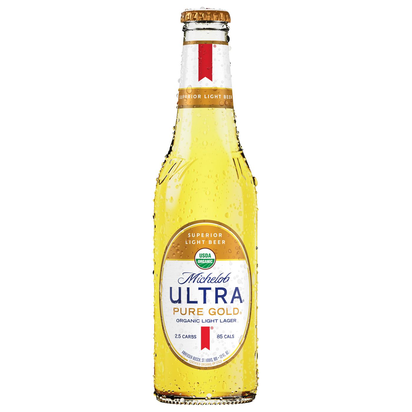 Michelob ULTRA Pure Gold Organic Light Lager Beer Bottle; image 1 of 7