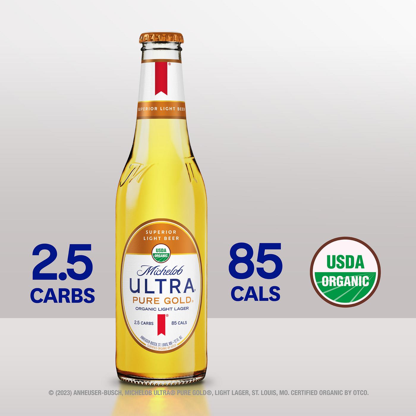 Michelob ULTRA Pure Gold Organic Light Lager Beer Bottle; image 5 of 7