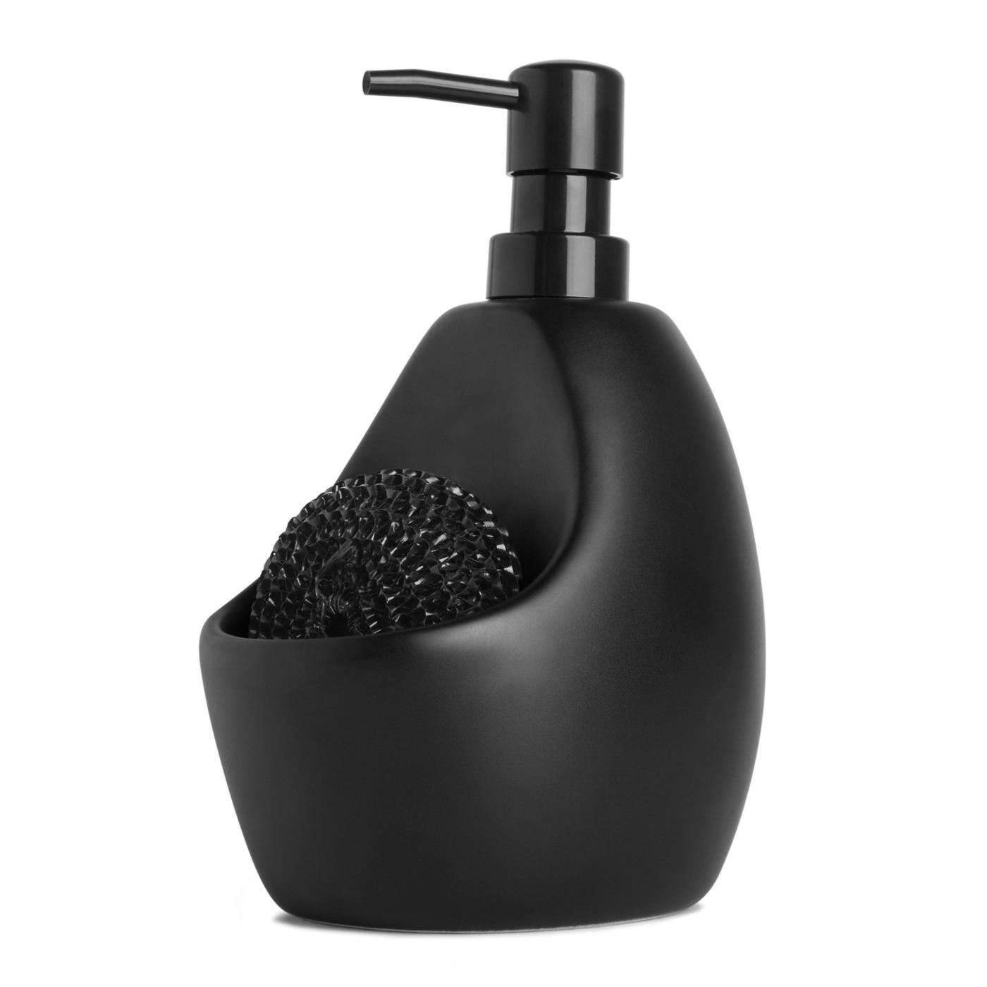 Umbra Joey Soap Pump & Scrubby - Black; image 3 of 6