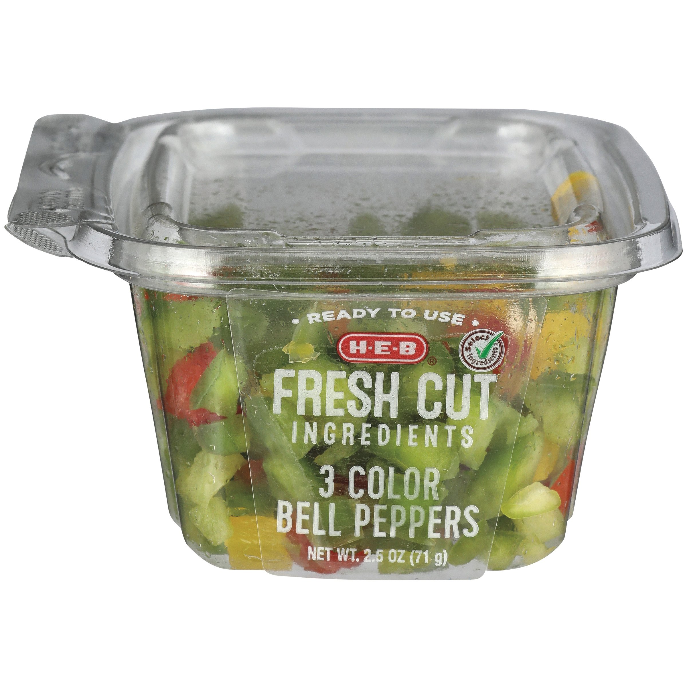 H-E-B Single Serve Diced 3 Color Bell Peppers - Shop Peppers at H-E-B