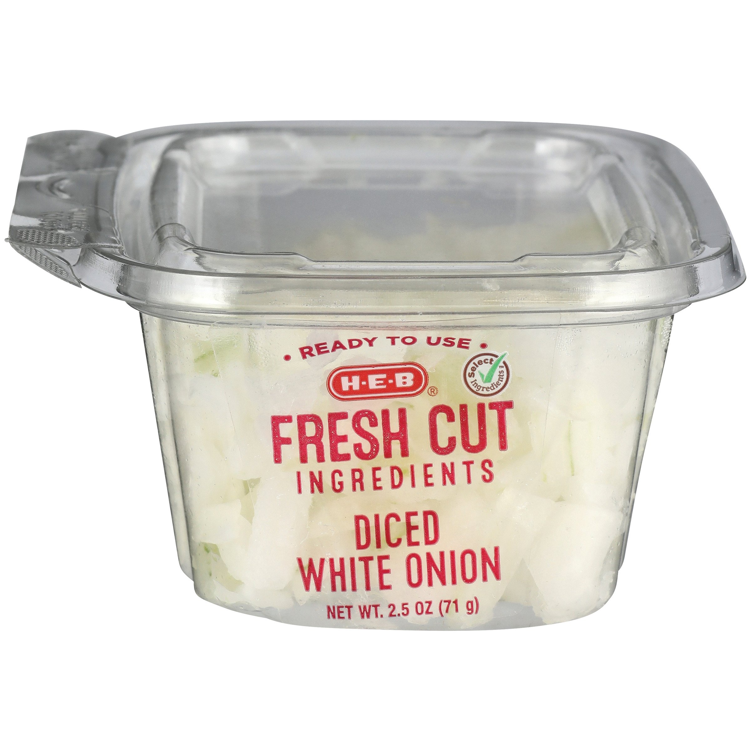 H-E-B Single Serve Diced White Onions - Shop Onions & Garlic at H-E-B