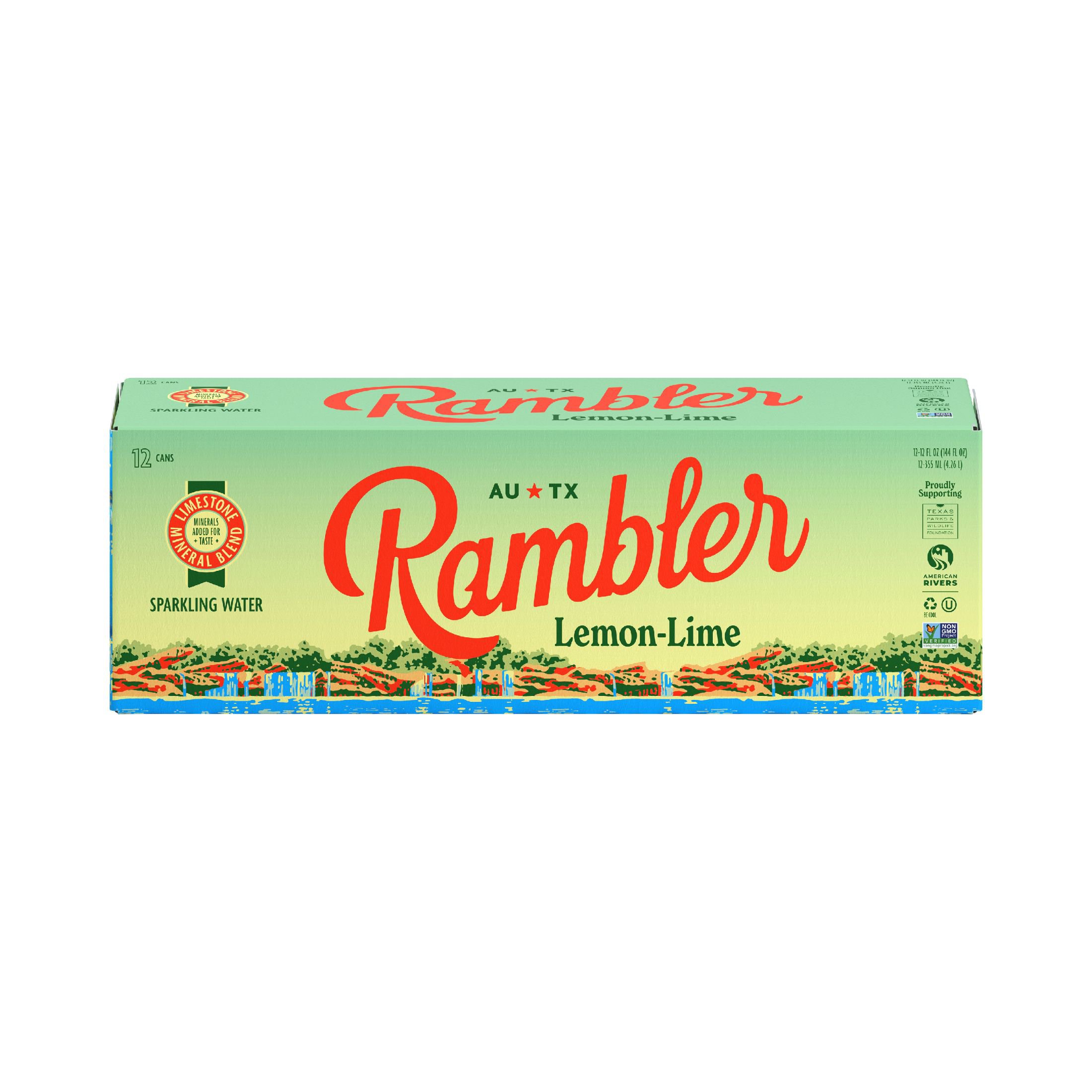 Rambler LemonLime Sparkling Water 12 oz Cans Shop Water at HEB