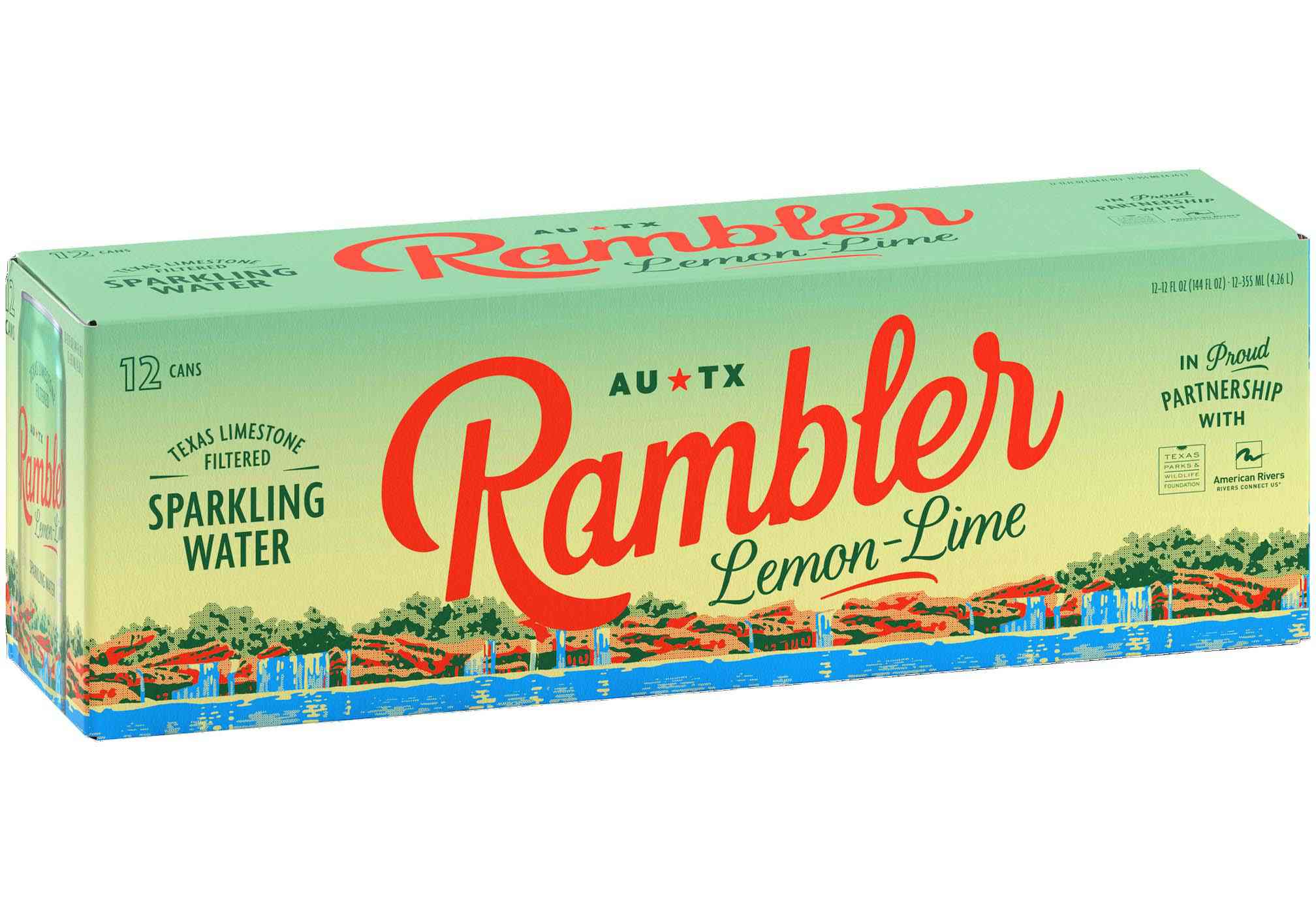 Rambler Lemon-Lime Sparkling Water 12 oz Cans; image 1 of 2