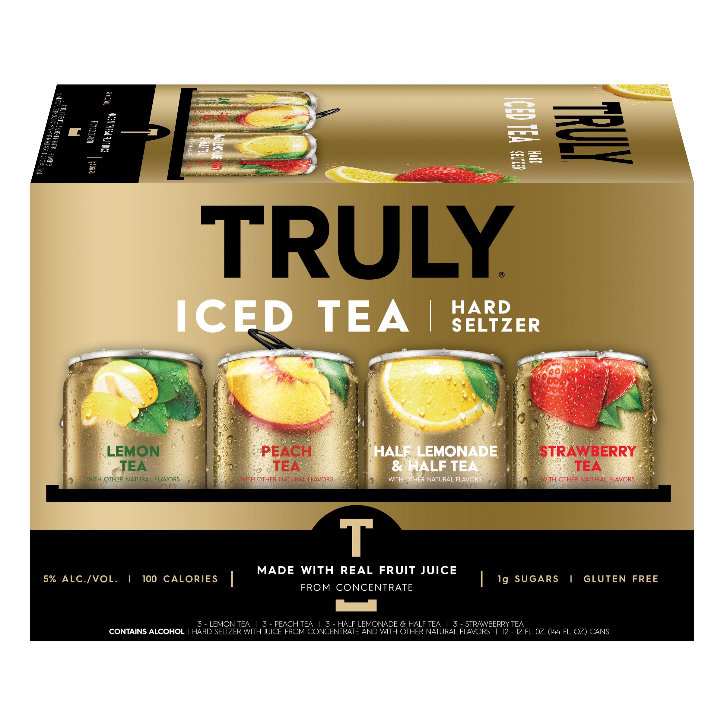 Truly Hard Seltzer Iced Tea Mix Pack 12 Oz Cans Shop Malt Beverages Coolers At H E B