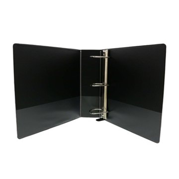 H-E-B Locking D Ring Heavy Duty View Binder - Black, 3"