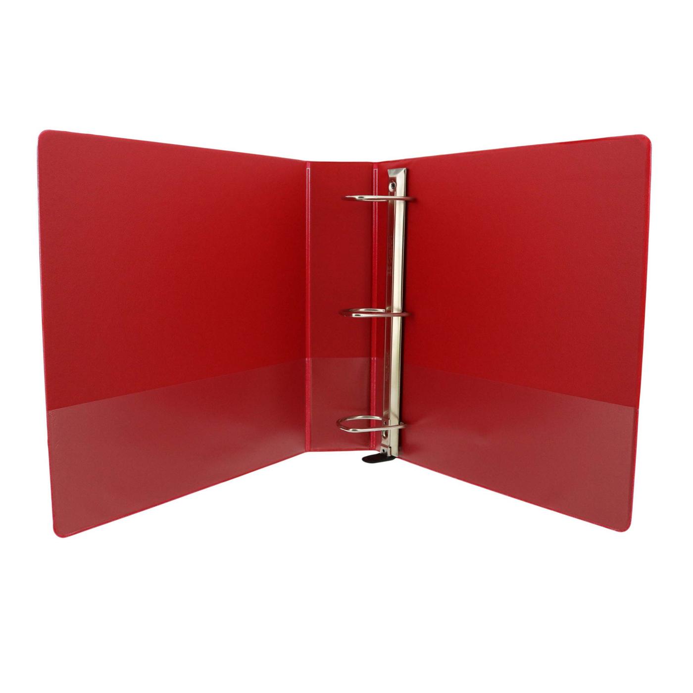 H-E-B Heavy Duty D-Ring View Binder - Red; image 2 of 2