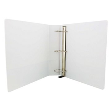 H-E-B Locking D Ring Heavy Duty View Binder - White, 3"