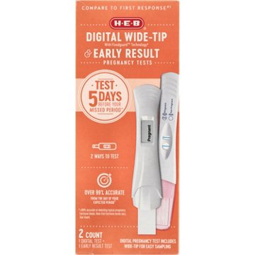 H-E-B Digital & Early Result Pregnancy Test, 2 ct