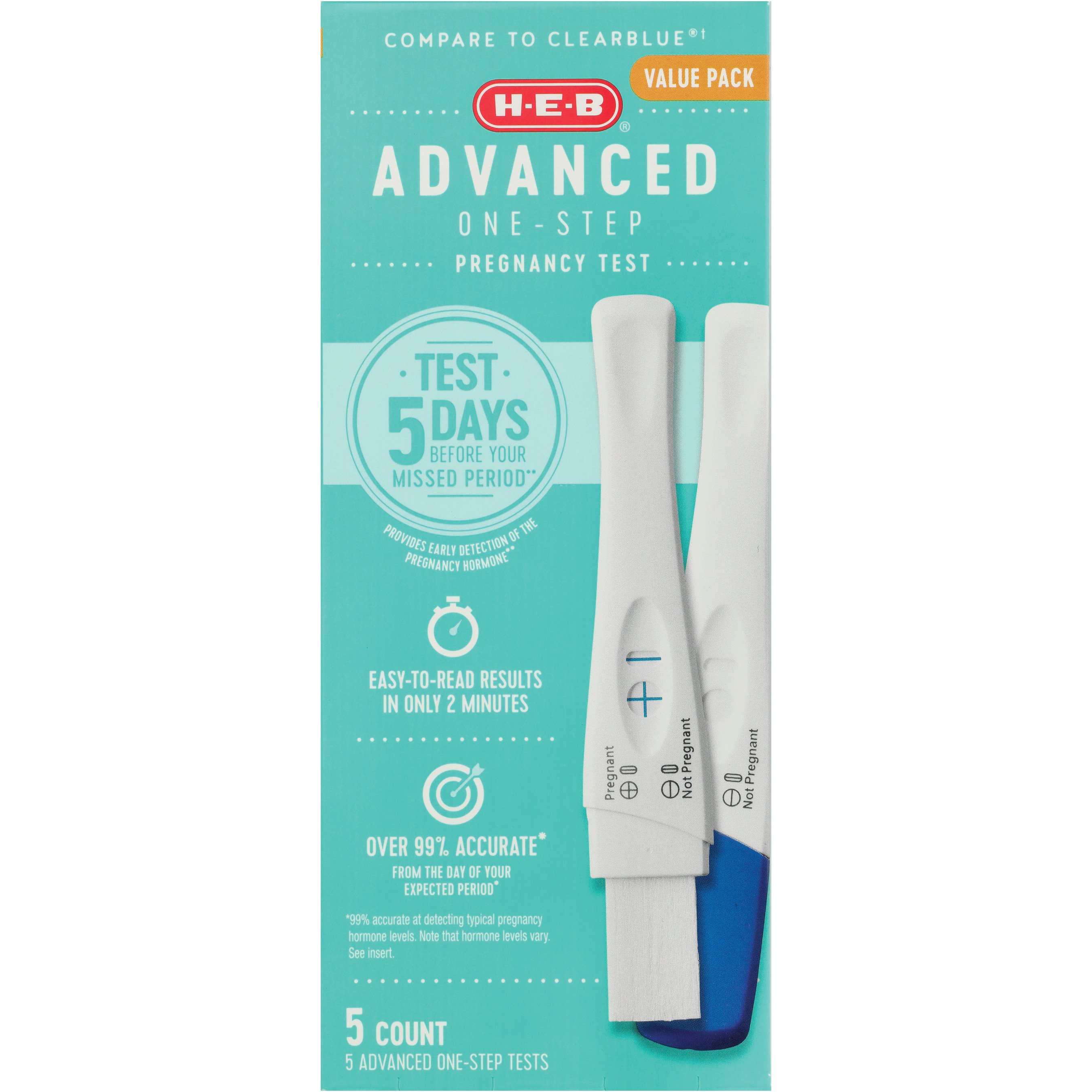 H-E-B One Step Advanced Pregnancy Tests - Shop Sexual Wellness At H-E-B