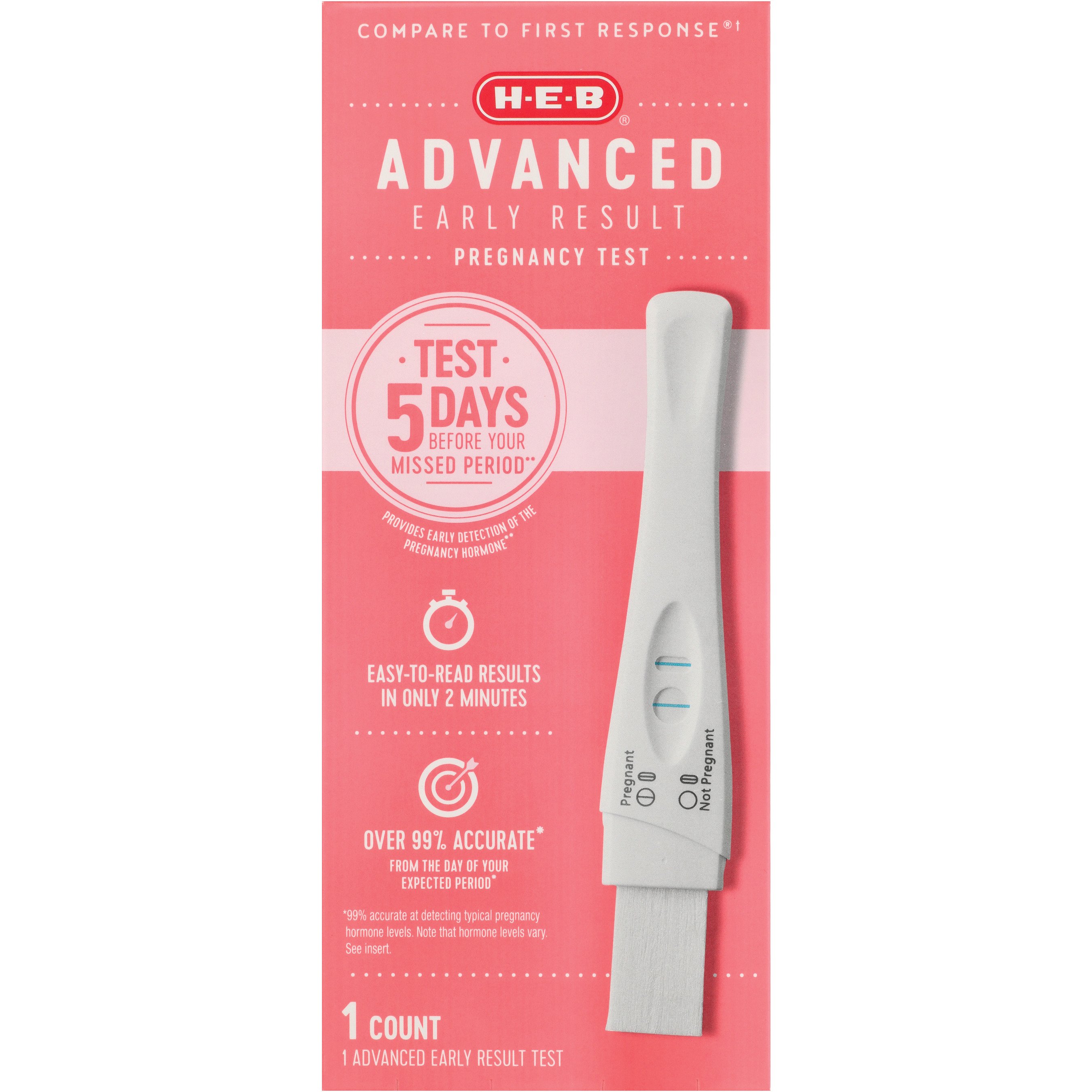 H-E-B Advanced Early Result Pregnancy Test - Shop Pregnancy & Ovulation  Tests at H-E-B