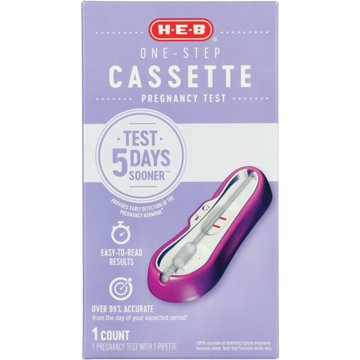 H-E-B One-Step Cassette Pregnancy Test, 1 ct
