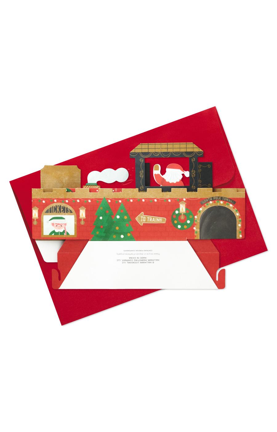 Hallmark Paper Wonder Christmas Train Musical Pop Up Card (Deck the Halls) - S8; image 3 of 7