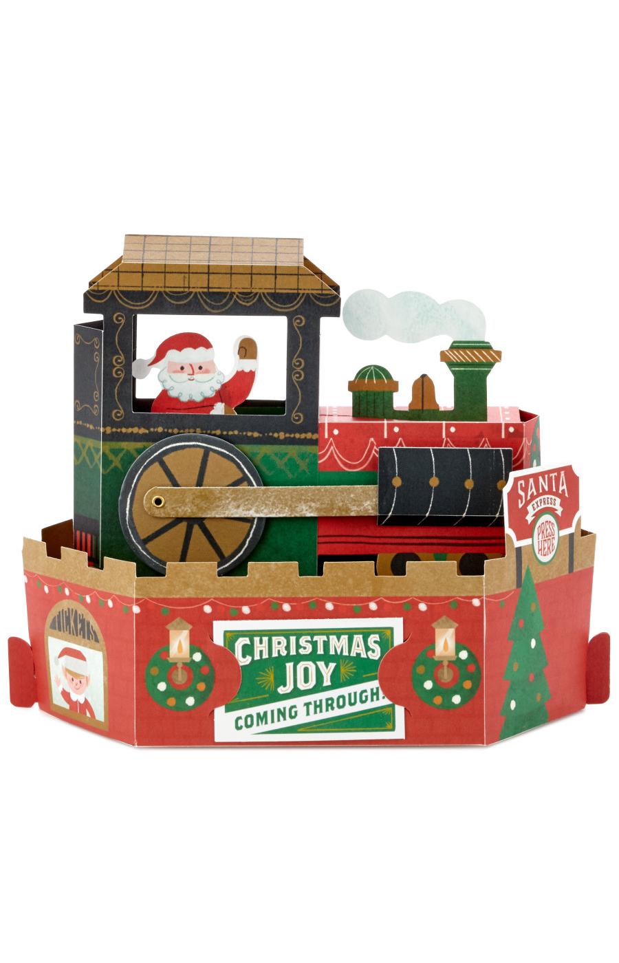 Biglietto Di Natale Pop-Up Hallmark Paper Wonder, Camion Rosso 3D, Con Busta, Multicolore, 17,3x12 Cm - 2