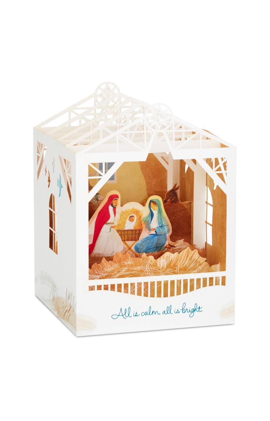 Hallmark Paper Wonder Nativity Scene Pop Up Christmas Card - S15; image 5 of 7