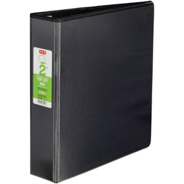 H-E-B Locking D Ring Heavy Duty View Binder - Black, 2"