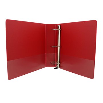 H-E-B Locking D Ring Heavy Duty View Binder - Red, 2"