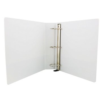 H-E-B Locking D Ring Heavy Duty View Binder - White, 2"