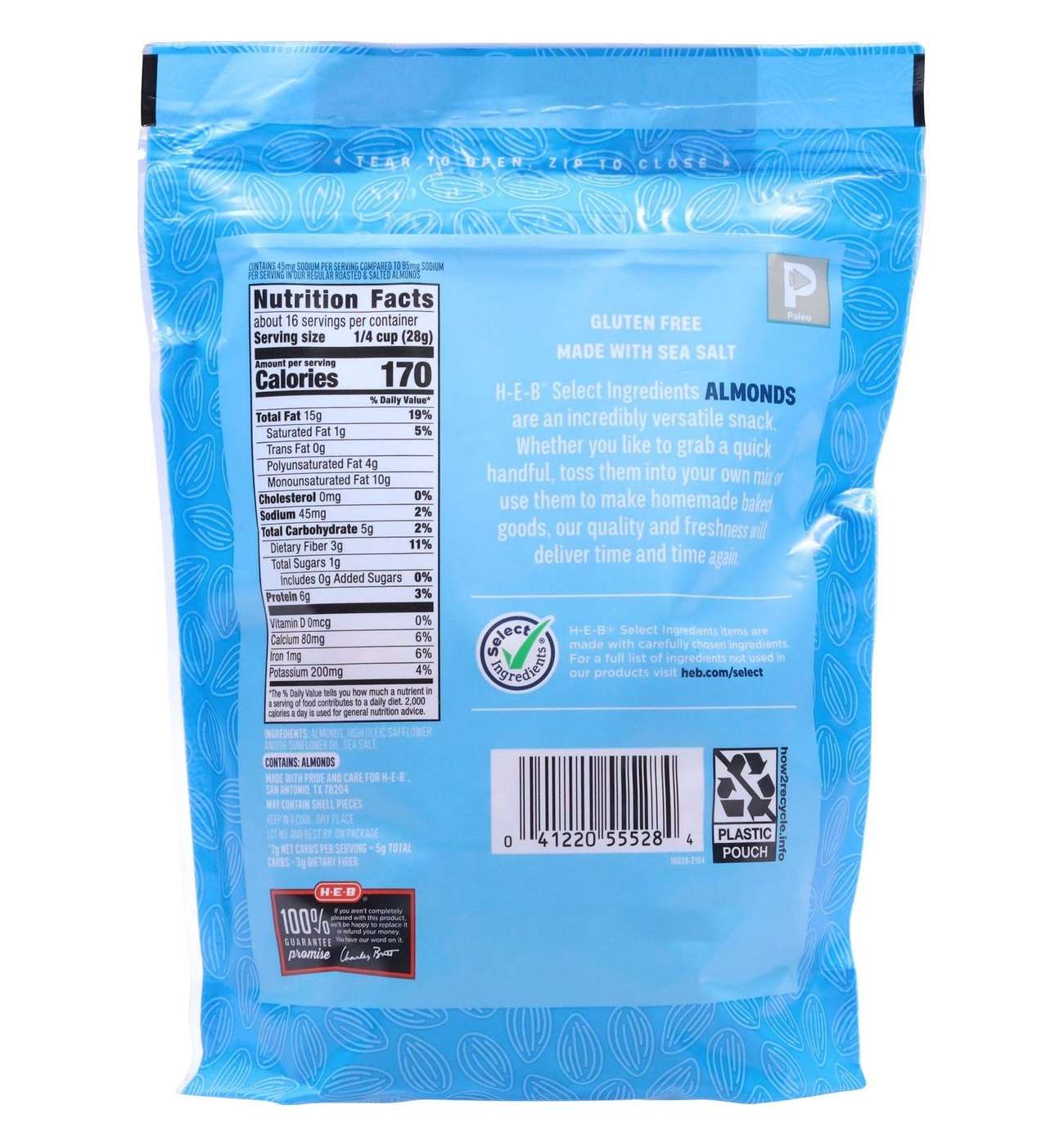 H-E-B Lightly Salted Roasted Almonds; image 2 of 5