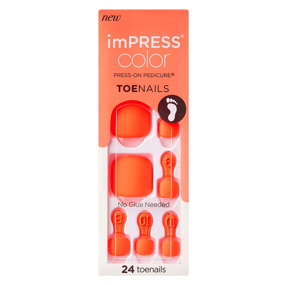 Kiss imPRESS Color PressOn Pedicure Super Star Shop Nails at HEB