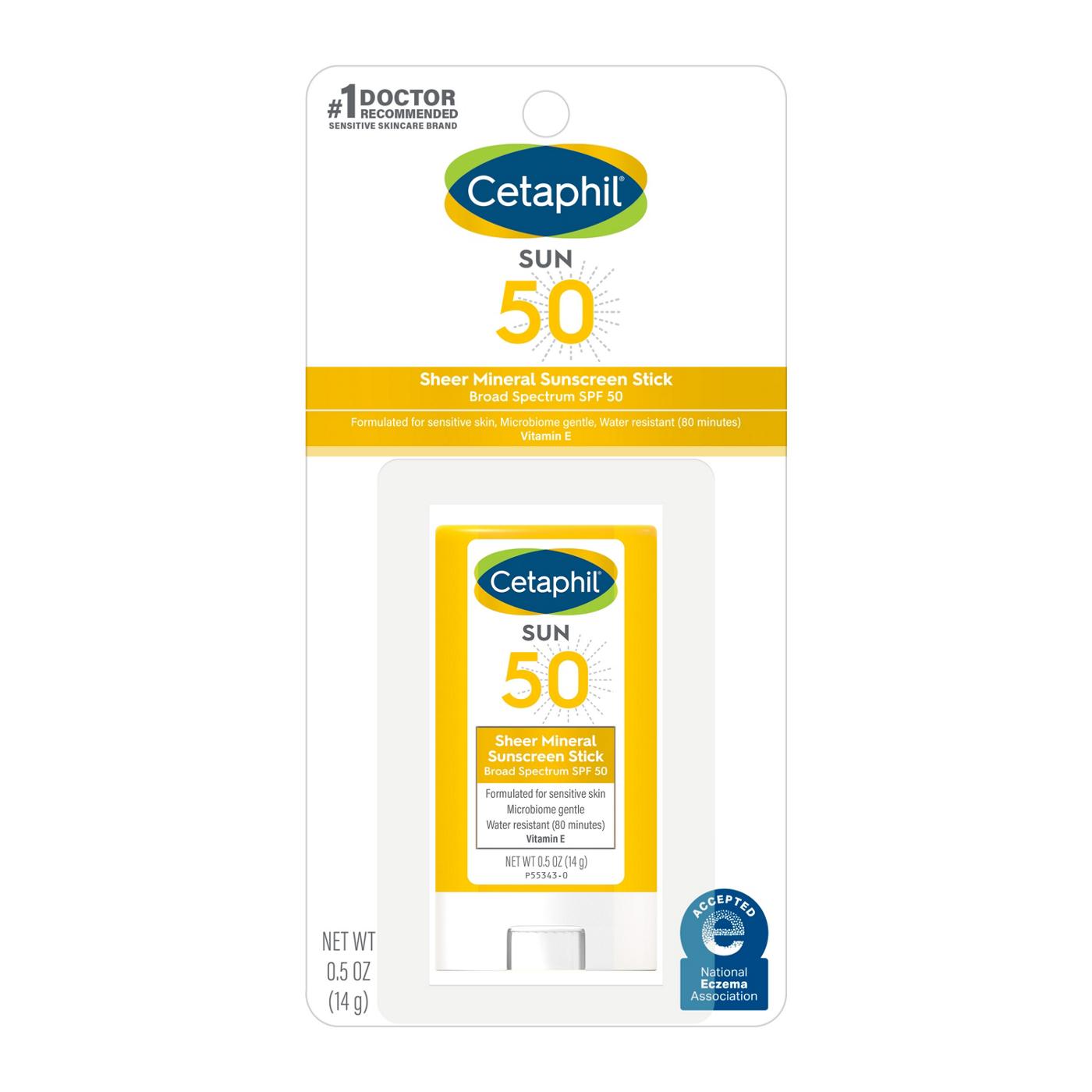 Cetaphil Sheer Mineral Sunscreen Stick SPF 50; image 1 of 3