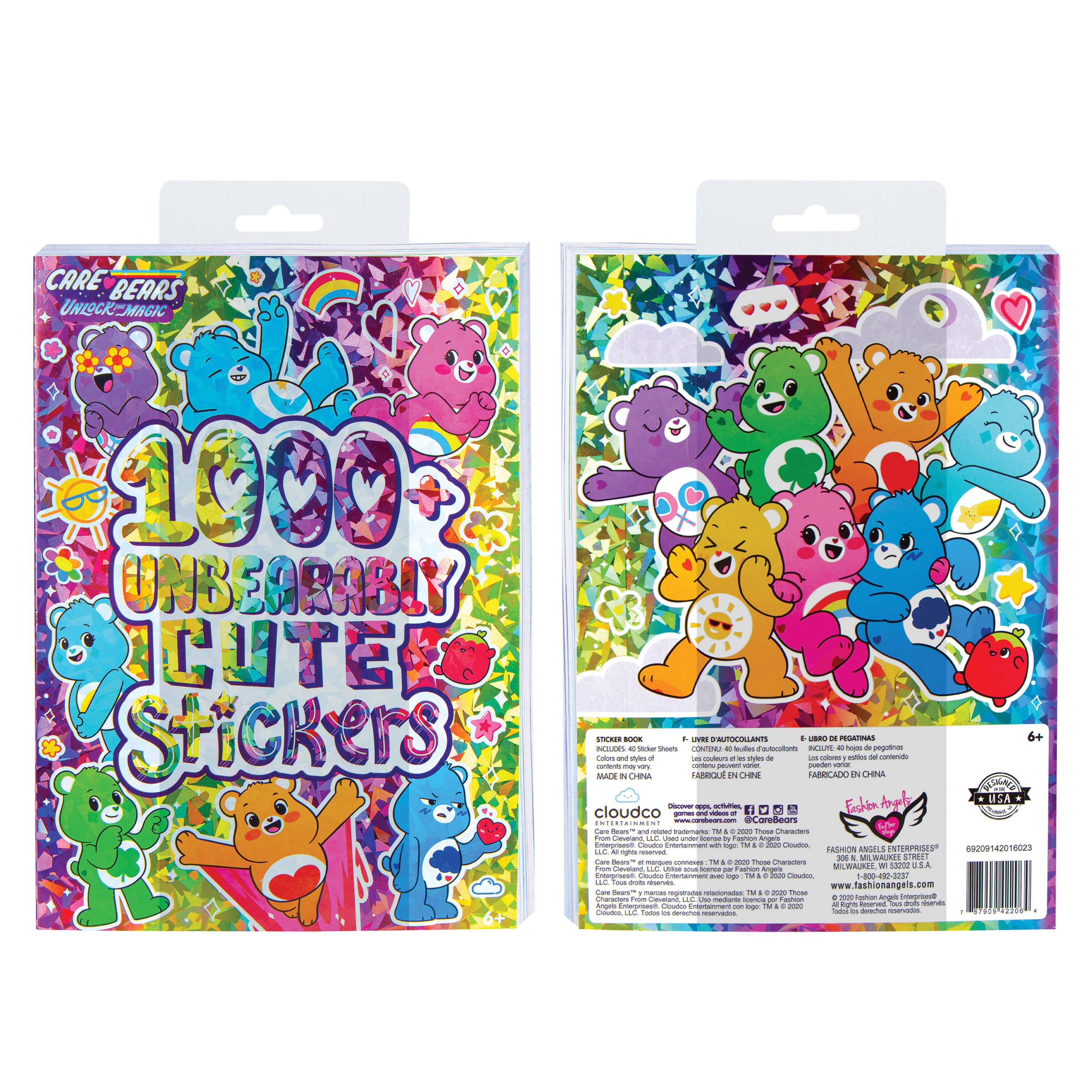  Fashion Angels Care Bear 1000+ Unbearably Cute Stickers for  Kids, Fun Craft , Scrapbooks, Planners, Gifts and Rewards, 40-Page Sticker  Book for Ages 6 and Up : Toys & Games