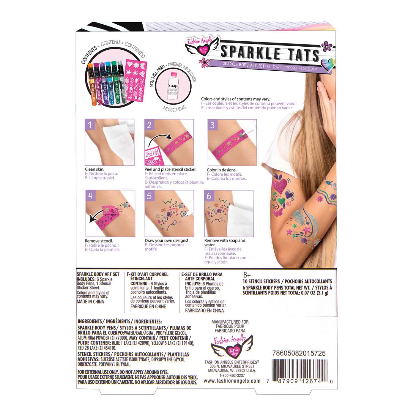 Fashion Angels Sparkle Tats Tattoo Body Art Kit; image 6 of 7