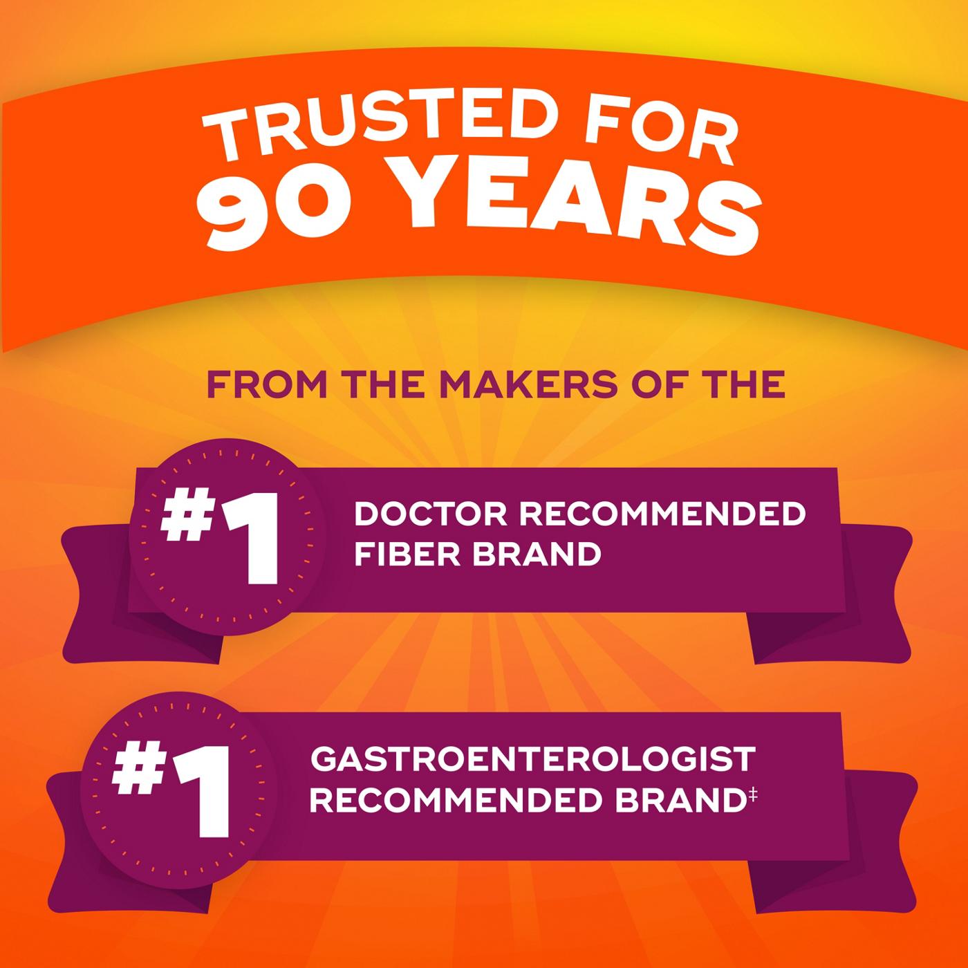 Metamucil Fiber Gummies, Plant-Based Prebiotic Fiber Supplement Blend, No Sugar Added, Orange Flavor; image 8 of 9