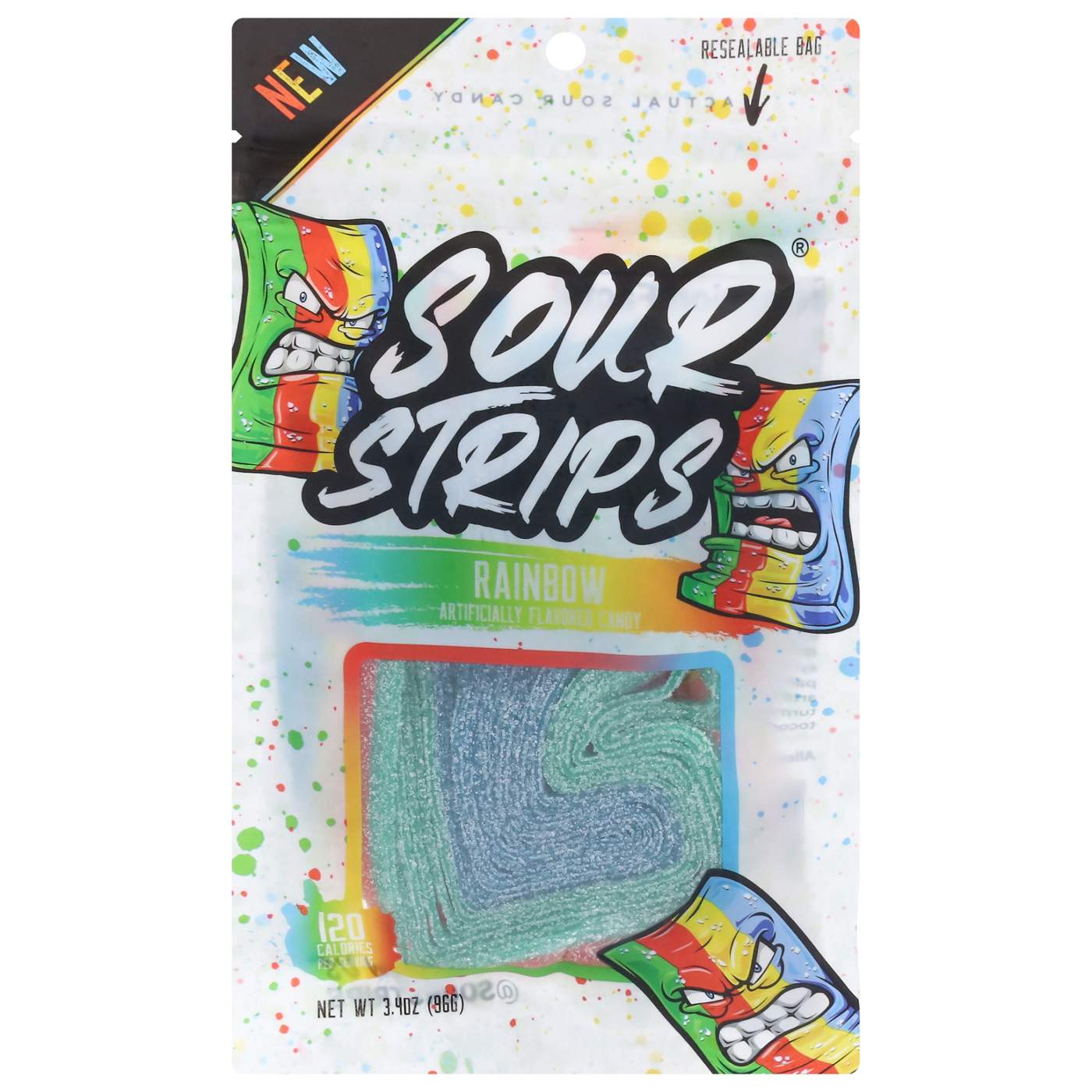 Sour Strips Rainbow Flavor Candy; image 1 of 2