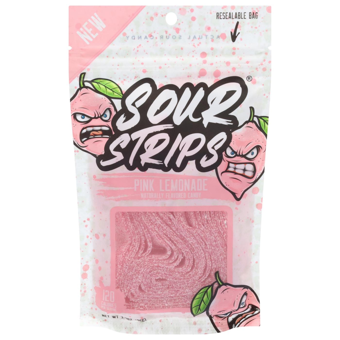 Sour Strips Pink Lemonade Candy; image 1 of 2
