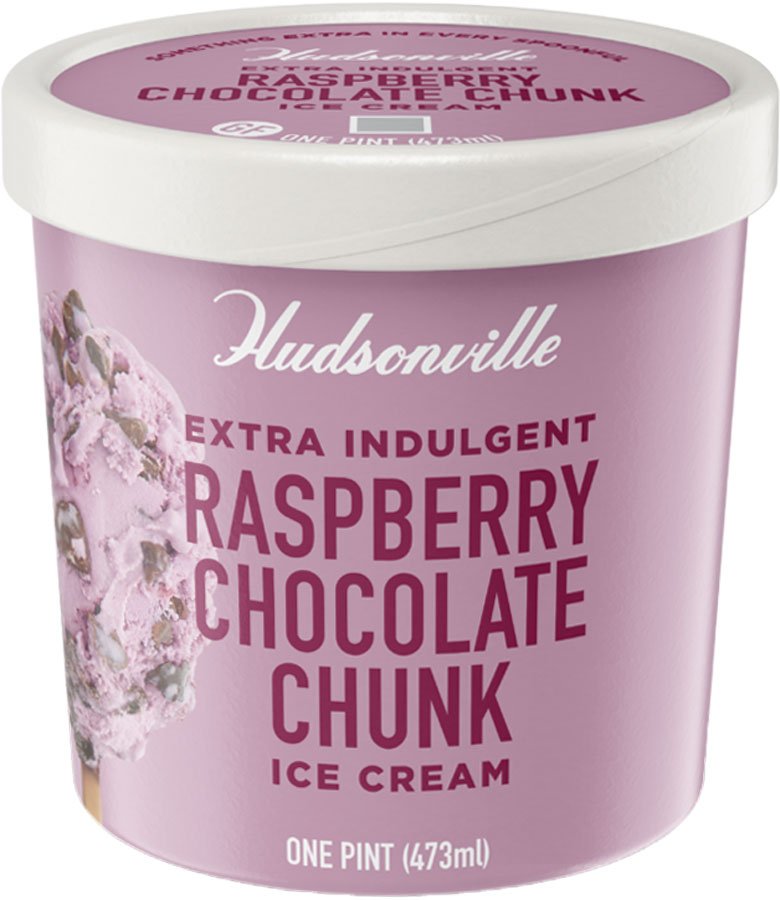 Hudsonville Raspberry Chocolate Chunk Ice Cream - Shop Ice Cream at H-E-B