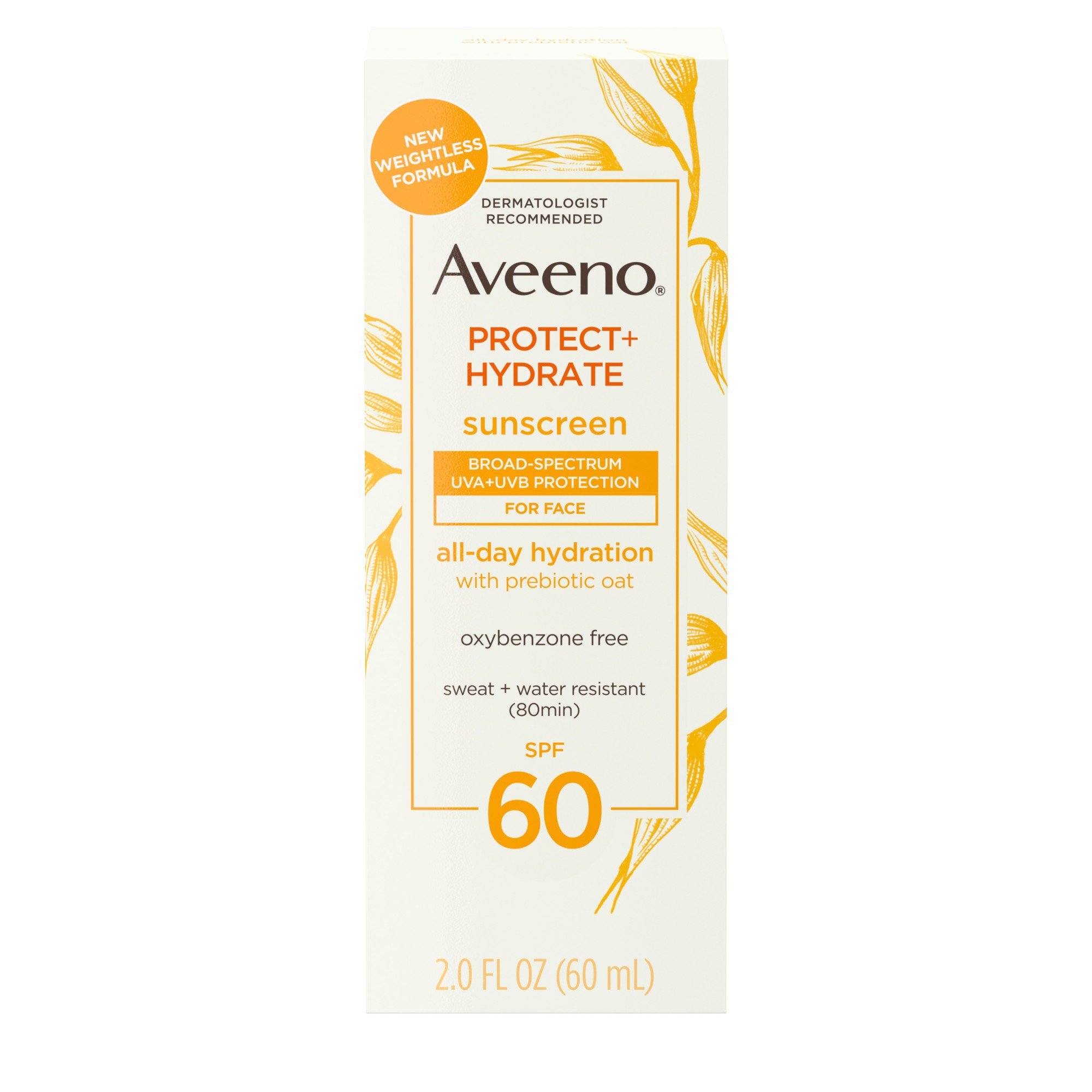 Aveeno Protect + Hydrate Face Sunscreen SPF 60 Shop Sunscreen & Self