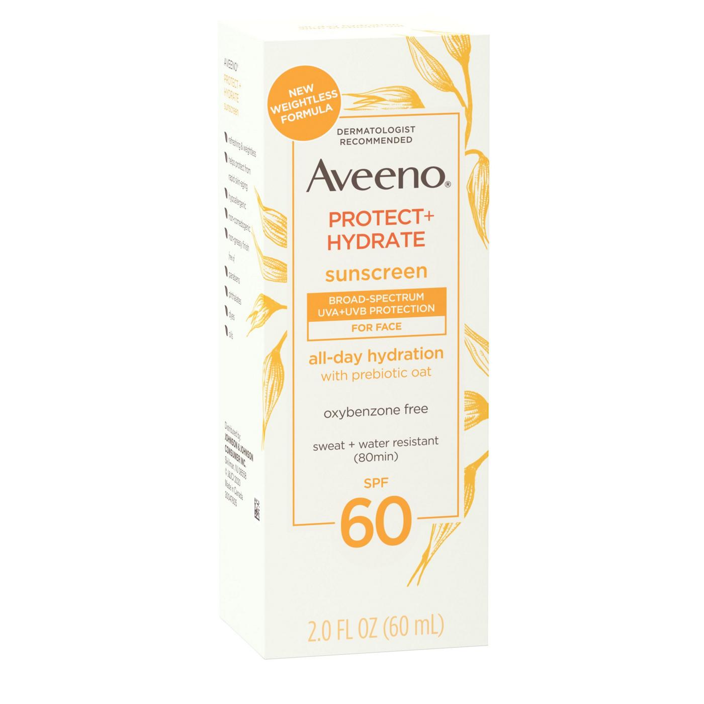 Aveeno Protect + Hydrate Face Sunscreen SPF 60; image 2 of 8