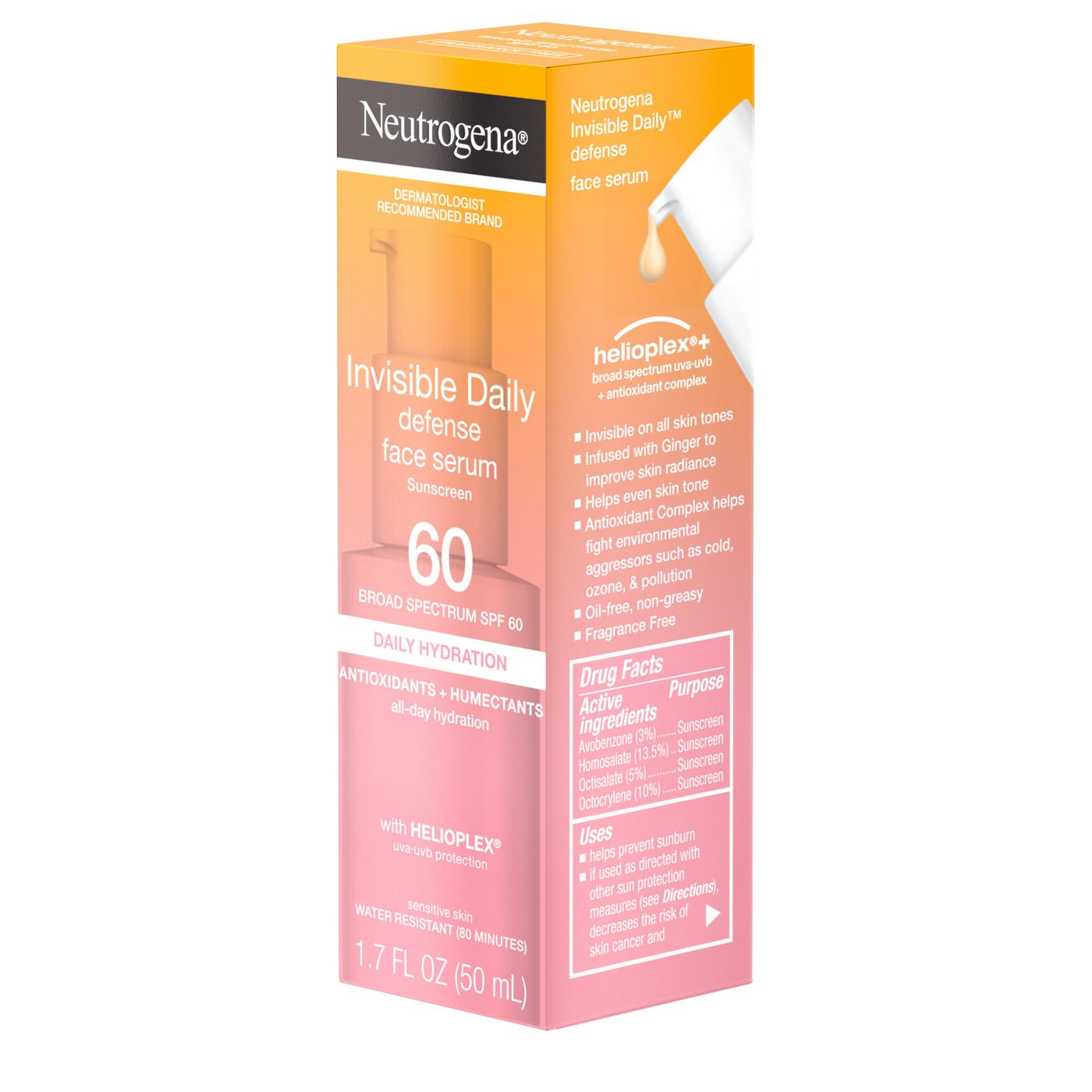 Neutrogena Invisible Daily Defense Face Serum Sunscreen - SPF 60+; image 3 of 8
