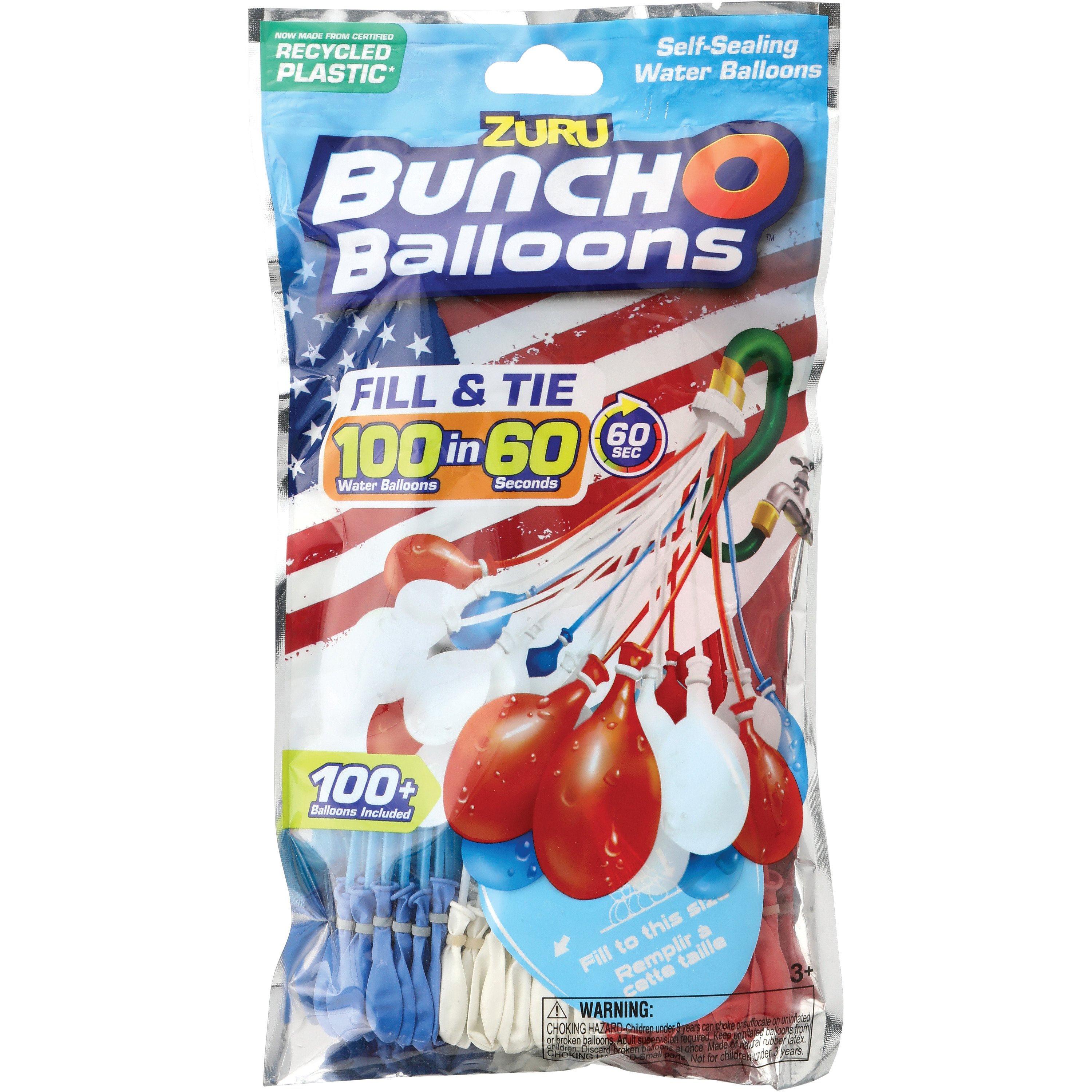 Zuru Bunch O Balloons Water Balloons Red White & Blue Shop Yard