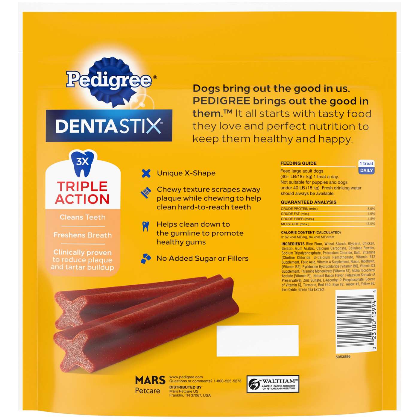 Pedigree DENTASTIX Oral Care Bacon Flavor Large Dog Treats; image 5 of 5