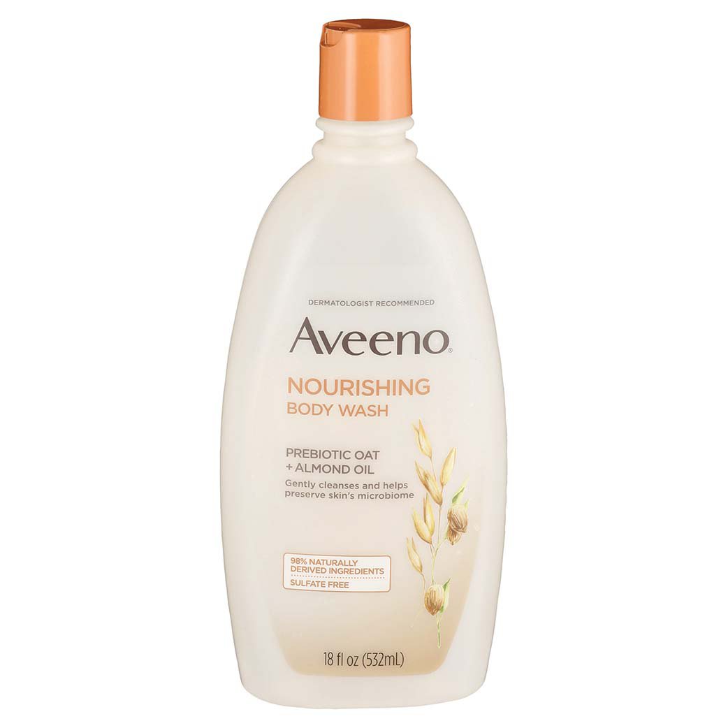 Aveeno Nourishing Prebiotic Oat + Almond Oil Body Wash Shop Bath