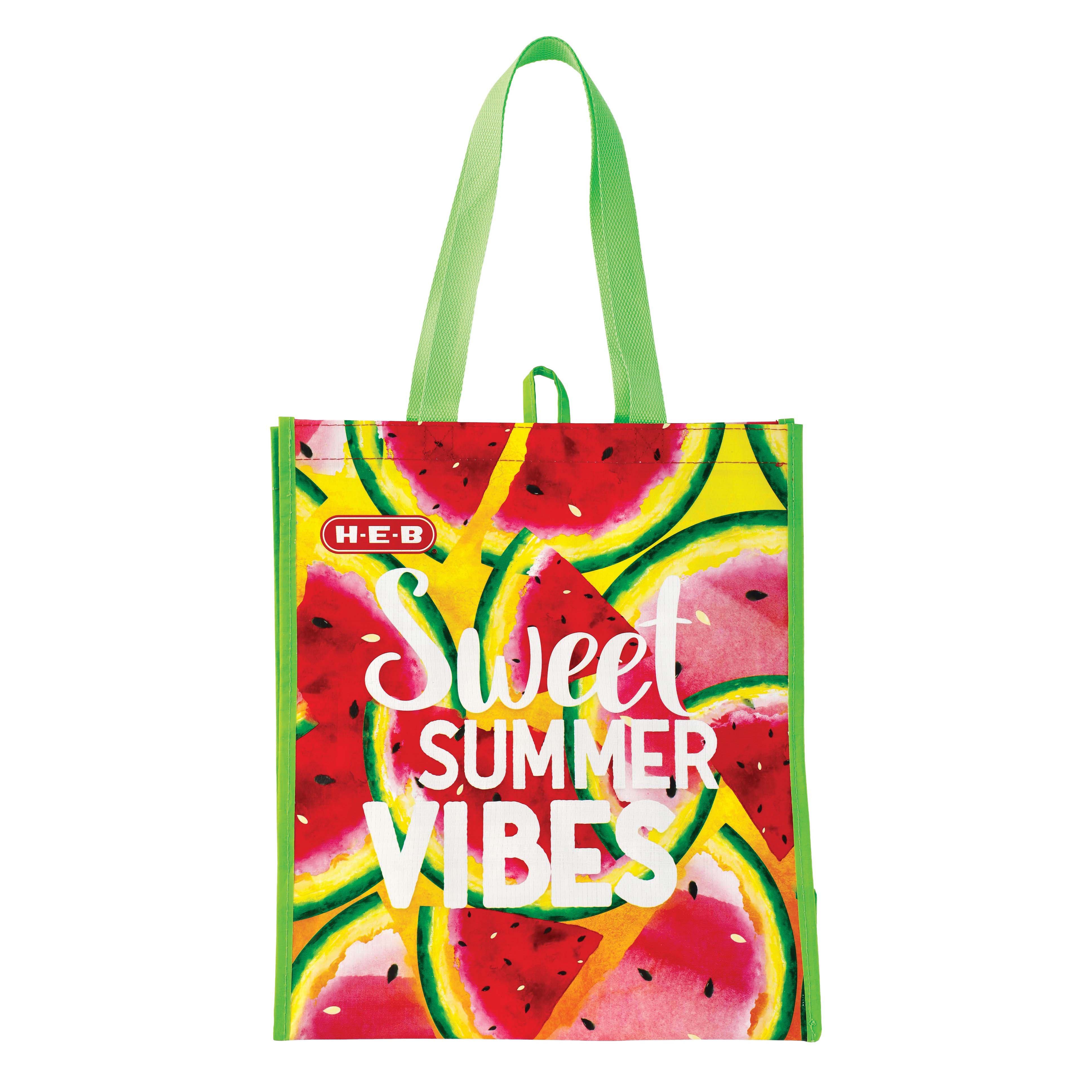 HEB Sweet Watermelon Vibes Reusable Shopping Bag Shop Reusable Shopping Bags at HEB